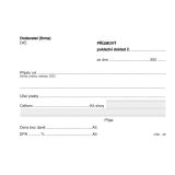 MSK 7400049 příjmový pokladní doklad nečíslovaný 100 listů NCR A6