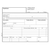 MSK 40 výdajový pokladní doklad nečíslovaný 100 listů A6