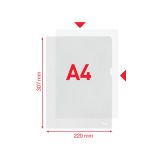 Zakládací obal tvar L - tvar L / A4 matný / 115 my / 10 ks