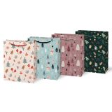 Vánoční dárková taška M - mix motivů / 19 x 25 cm