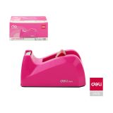 Stolní odvíječ lepicí pásky DELI - růžová