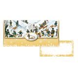 Vánoční obálka na peníze Josef Lada - zlatá