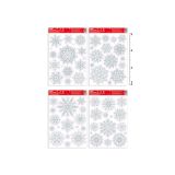 Okenní fólie Glitr - mix stříbrné vločky / 20 x 30 cm