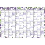 Plánovací roční nástěnná mapa - Levandule / BKA1