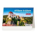 Kalendář stolní - Křížem krážem ČR / S23