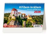 Kalendář stolní obrázkový Křížem krážem ČR / S23