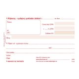 Univerzální příjmový a výdajový pokladní doklad Baloušek A6 / nečíslovaný / 50 listů / NCR / PT060