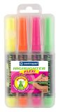 Zvýrazňovač Centropen Flexi 8542 / sada 4 ks