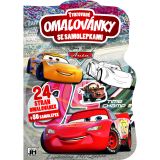 Omalovánky A4 tvarované se samolepkami - Auta