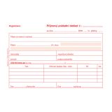 Příjmový pokladní doklad i pro podvojné účetnictví Baloušek A6 / nečíslovaný / 50 listů / NCR / PT030