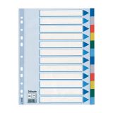Rozdružovač A4 plastový Esselte - barevný / 12 listů