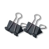 Klipy kovové černé - 15 mm