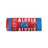 Pytle do koše Alufix Premium stahovací - 60x50cm / 35l / 26my / 15ks / modrá