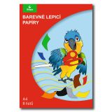 Barevné papíry A4 - lepicí 8 listů