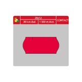 Etikety do etiketovacích kleští - 26 x 12 mm Contact / červená