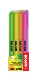 Zvýrazňovač Kores High Liner / sada 4 ks