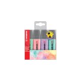 Zvýrazňovač STABILO® BOSS ORIGINAL PASTEL / sada 4 ks