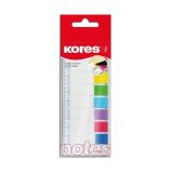 Samolepicí záložky Kores Index Strips - 8 x 15 lístků / průhledné