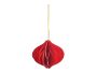 dekorace skládací baňka 8cm červená pap 8886242