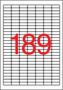 Etiketa, 25,4 x 10 mm, snímatelná, zaoblené rohy, 4725 ks/bal., APLI 10198 ,balení 25 ks