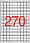Etiketa, 17,8 x 10 mm, snímatelná, zaoblené rohy, 6750 ks/bal., APLI 10197 ,balení 25 ks