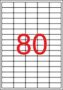 Etiketa, 35,6 x 16,9 mm, snímatelná, zaoblené rohy, 2000 ks/bal., APLI 10199 ,balení 25 ks