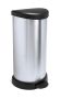 Odpadkový koš, pedálový, plastový, 40 l, CURVER, černo/stříbrný
