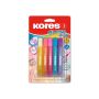 Lepidlo Kores Glitter Glue - 5 x 10,5 ml / pastelové barvy