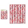 Samolepky na dárky - červené / 21 ks
