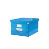 Archivační krabice CLICK&STORE, A4, lakový lesk, modrá