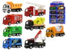 Auto nákladní kov 10cm 1:55 zpětný chod 8druhů v krabičce 24ks v DBX