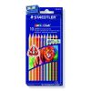 Barevné tužky, trojúhelníkové, hrubé, STAEDTLER Noris Club, 10 různých barev
