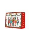 Dárková taška horizontální - Nutcracker with garlands 33,5x26,5x13 cn