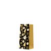 Dárková taška malá/úzká - Golden christmas trees black 10x22x7 cm