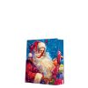 Dárková taška stredne velká - Santa Claus with gift boxes 20x10x25 cm
