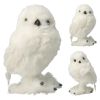 Dekorace bílá sova 18 cm, stojící (mix /1 ks)