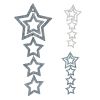 Dekorace závěsná - Hvězda Glitter 23 cm, mix / sada 2ks