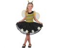 Dětský kostým Sweet Bee (šaty, čelenka, křídla), velikost 110/120 cm