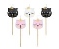 Dortová svíčka - Kočka 7 cm (5 ks)