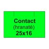 Etikety cen. CONTACT 25x16 hranaté - 1125 etiket/kotouček, zelené