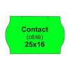 Etikety cen. CONTACT 25x16 oblé - 1125 etiket/kotouček, zelené