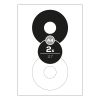 Etikety Top Stick A4/100 ks, průměr 117 mm - 2 CD/DVD etikety, bílé