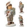 Figurka dítěte držícího vánoční dárek /strom 125 mm (mix chlapec, dívka /cena za 1 ks)
