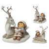 Figurka holčičky s jelenem 12 cm (mix /cena za 1 ks)