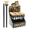 Gelové/gumové pero JUNIOR Nandy Bear 0,5 mm, modrá náplň (mix vzorů)