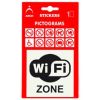 Informačná samolepka Wi-Fi ZONE (8 x 8 cm)
