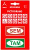 Informační samolepka Zde / Tam (8 x 8 cm)