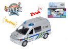 Kids Globe Traffic auto policie CZ 13cm kov zpětný chod na baterie se světlem a zvukem v k
