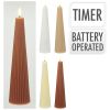 LED svíčka s časovačem 25 cm s vroubkovaným povrchem (mix 4 barev)