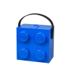 LEGO box na svačinu s rukojetí 165x165x117 mm - modrý